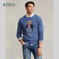 Polo Ralph Lauren เสื้อกันหนาวผู้ชาย Pullover-Polo Bear Cotton Mockneck Sweater รุ่น MNPOSWE16821521 สีฟ้า