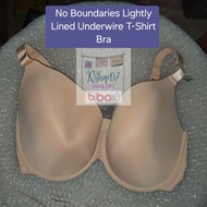 No Boundaries Lightly Lined Underwire T-Shirt Bra 38 dd