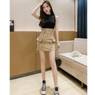 [Basica Moda] 5570 Haruka Cargo Women's Short Skirt