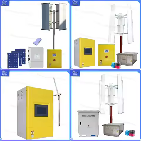 1KW 2KW 5KW Vertical Axis Wind Turbine Spiral Roof Mounted Generator Hybrid Solar Power System Home