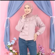 KEMEJA Mybamus x Oemahayu_ Sinsin Top Button Plain Shirt for Women