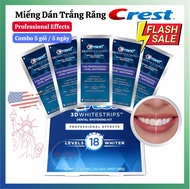 (Combo 5 gói ) Miếng Dán Trắng Răng Crest 3D White Professional Effects siêu trắng Mỹ