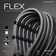 # TECWARE Flex Sleeved Extension Cables 300mm for PSU # [5 Color Option]