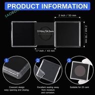 20 Pcs Silver Dollar Coin Holder, 2 x 2 Half Dollar Coin Holder Coin Capsule Coin Snap Plastic Coin 