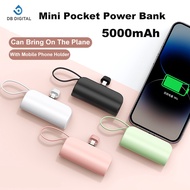[SG]5000mAh Mini Capsule Powerbank Fast Charging Portable Charger Small Lightweight Power Bank Mini Pocket Power Bank