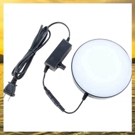 (HARB) White Adjustable Brightness Ring Light Illuminator Replacement Spare Parts with Power Adapter