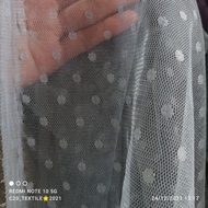 HARGA/0,5 M | KAIN TULE DOT / KAIN TILE DOT PREMIUM  / BAHAN TILE POLKADOT / BAHAN TILE METERAN