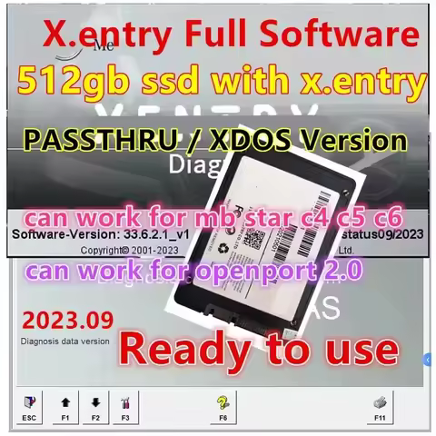 2023.09 Xentry Newest MB STAR sd C4/C5/C6 XDOS software install online xentry 2023.09 passthru versi