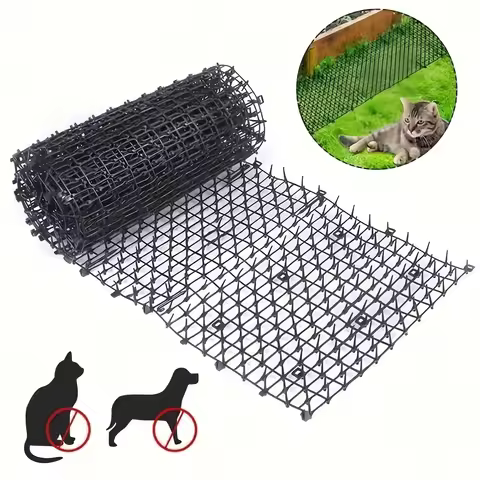 Anti Cat Thorn Pad 78.74"x11.81" for Balcony & Garden, Cat Repelling Nail Mat, Anti Cat Roll Net, Pe