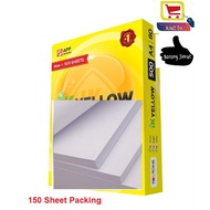 ( IK Yellow ) A4 PAPER 80gsm - 50 /100 / 150 sheets (Budget Pack) A4 Paper A4 80gsm