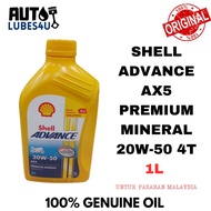 Shell Advance AX5 20W50 1L Mineral - Untuk Pasaran Malaysia