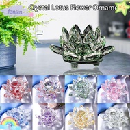 FANSIN Crystal Lotus Flower Figurine, Paperweight Table Ornaments Lotus Flower Decor Lotus Flower Or