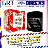 กรองน้ำมันเครื่อง กรองเครื่อง โตโยต้า TOYOTA Vigo Commuter Fortuner Revo Corner 90915-YZZD2 CORNER
