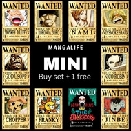 MangaLife One Piece Wanted  Poster Latest / Yonko MINI Size Wall Decoration Art ( Mini )