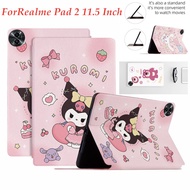 For OPPO Realme Pad 2 Pad2 Tab 11.5 Inch Tablet Case Smart Fresh Case Stand Cartoon Pattern Cute Folio Shell Stand Flip Cover