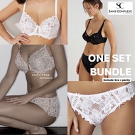 One SET - Sans Complexe Arum Minimizer Bra Embroidered Lace Bh Home Bralette Cup DD E Bh BigSize/Ful