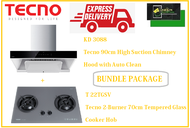 TECNO HOOD AND HOB BUNDLE PACKAGE FOR ( KD 3088 &amp; T 22 TGSV) / FREE EXPRESS DELIVERY