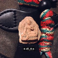 【擦擦】藏傳明清老綠度母隨身佛像擦擦一枚