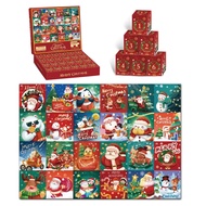 24 Grid Christmas Puzzle Mystery Box Countdown Christmas Puzzle 1008 Pieces Adult Puzzle Game Paper 