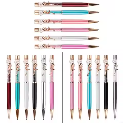 J6BC Crystal Writing Pen 1.0MM Tip Smooth to Write Crystal Ballpoint Pen