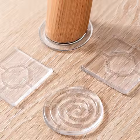 4PCS/set Transparent Silicone Furniture Foot Mat Table Sofa Foot PU Adhesive Patch Anti-collision Be