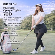 CHERILON Plus Size Opaque Tights 70D Stockings Large Sun Protection Cold Golf CLL-COPM70