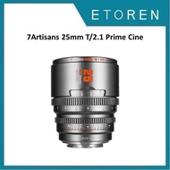 7Artisans 25mm T/2.1 Prime Cine Lens Titanium