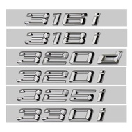 3D ABS Logo 320i 316i 318i 325i 328i 330i 335i 330d 320d Emblem Letters Sticker Car Trunk Badge For 
