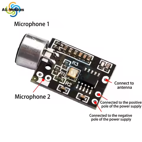 FM Transmitter Pickup Module Wireless Transceiver FM Mini Wireless Microphone MIC Core Board DC2.4-4