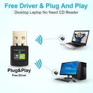 Mini USB WiFi Transmitter Receiver Dongle Adapter 802.11ac 600Mbps - WL4 - Black