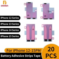 20Pcs แบตเตอรี่แถบกาวเทปสติกเกอร์สำหรับ iPhone 15 14 13 12 Pro MAX  Plus แบตเตอรี่เทป Strip Tab Repa