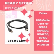 ✨ [P17] Original Zebra Premium USB Printer Cable for GC420D GX420D ZD410 Thermal Printers 6 Feet/1.8