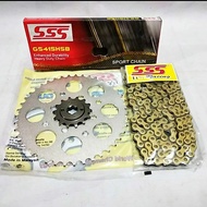 Gear Set SSS Satria FU 150 and Chain SSS Gold 415 HSB 130