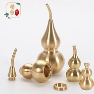 [in stock] Brass Gourd Upper Lower Opening Pure Copper Hollow Gourd Lucky Gourd Brushed Polishing Cr