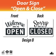 Open & Close Door Sign | Sign Kedai Buka & Tutup | 营业关店门牌 | Variety of Design