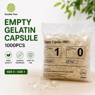 *24hours Pos* 1000/BAG Kapsul Kosong (Size 0/1) HALAL Empty Gelatin Capsule/Vegetable capsule 透明胶囊/素
