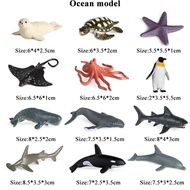 Mini Animal Figurine Sea Animals Ocean Model/ Educational Toys for Children Miniature Ocean/