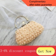 ！kanken kanken miniNew Pouch Pearl Bag Beaded Flower Lace Pouch Dinner Clutch Vintage Bag Shoulder Crossbody Women's Bag