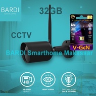 Bardi Outdoor Ip Camera Cctv Wifi Mic Speaker + 32 Gb Sandisk Micro Sd