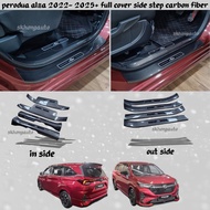 perodua alza 2022- 2025+ new full cover side step carbon fiber /door step alza new accessories skhon