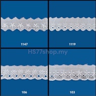 [ 1 meter ] Fabric lace 1 Piece (2.5cm) 1 inch fabric lace/ tc lace 1 Piece telekung lace/ prayer ru