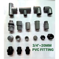 3/4"~20MM PVC FITTING/PVC CONNECTOR/PVC FITTING PIPE KELABU
