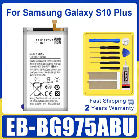 EB-BG975ABU 4100mAh Battery For Samsung Galaxy S10 Plus S10+ S10 Plus SM-G975F/DS SM-G975U/W G975 G9