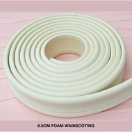 🔥LIVE🔥5 ROLLS X 6.5CM FOAM WAINSCOTING/ SIZE: 6.5CM X 5M/ WALL SKIRTING/ BINGKAI/ WAINSCOATING