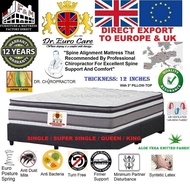 Dr. Euro Care Liverpool 12 Inch Euro Posture Spring Mattress (3 Inch Latex Feel Pillow-Top)(Single/S