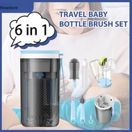 【Best Selling】BABYJOY Travel Bottle Brush Set Baby Bottle Brush Travel Baby Bottle Cleanser Silicone Bottle Brush Berus Botol Susu