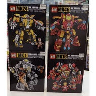 Iron Man MK Armor Series Building Blocks MK1 / MK16 / MK24 / MK46 Mech Action Figure Toy Set