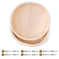 Kitchen Dust Basket Household Wicker Storage Basket Dried Fruit Basket Wicker Rattan Round Basket W 
