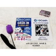 Laminated Signage/Gcash In and Out Pricelist/Customized Gcash In And Out with qr code by Tita Print