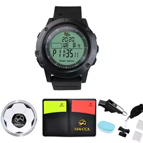 Soccer Referee Watch with card coin whistle stopwatch Match Wrist Countdown Football Game Chronograp